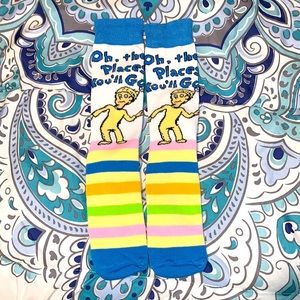 Dr sues long socks oh the places you'll go socks men or women